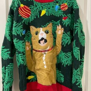 Festive Cat Christmas Sweater